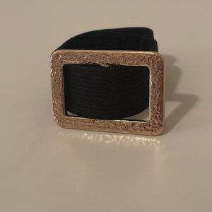 Black elastic with Gold Buckle